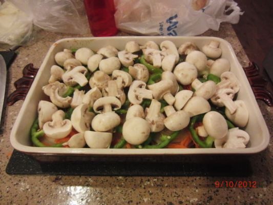 Vitaly’s Healthy Baked Chicken with Mushrooms